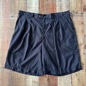 Reebok golf mens vintage athletic pleated shorts in black -40”